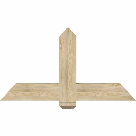 Ekena Millwork Eugene Rough Sawn Timber Gable Bracket, Douglas Fir, 48"W x 26"H x 4"D x 6"F, 13/12 Pitch GBW048X26X0406EUG00RDF